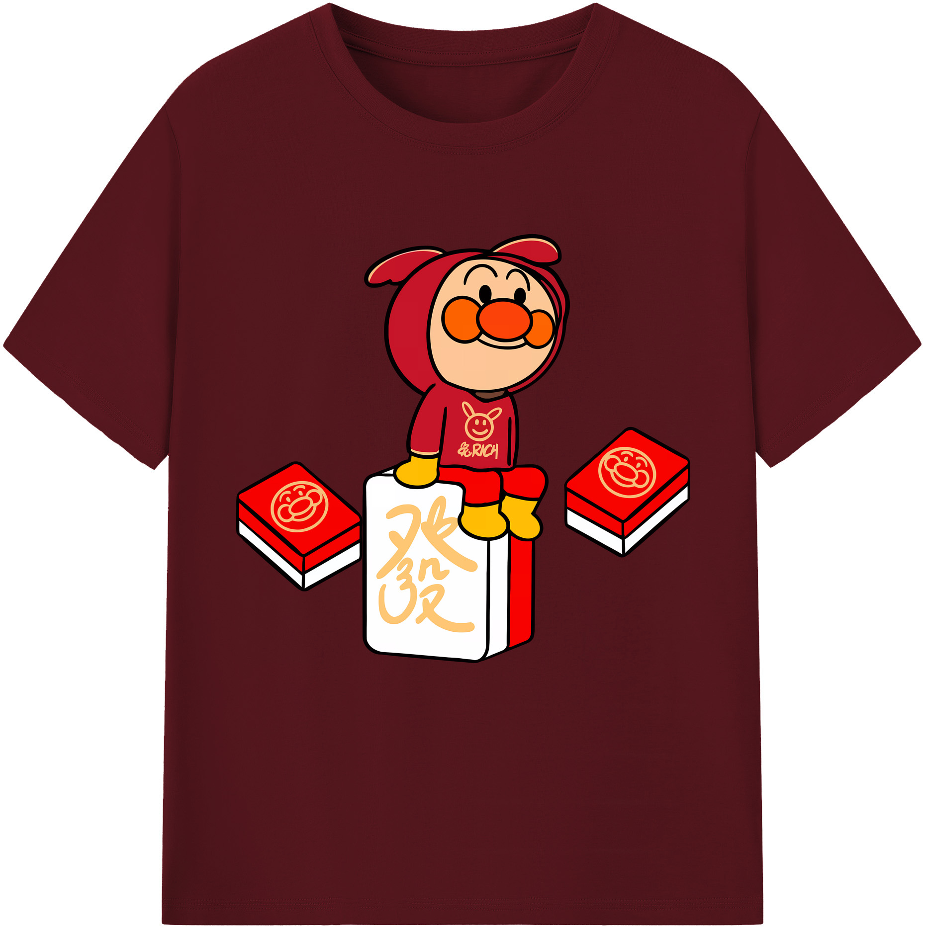 （画像用） アンパンマン Anpanman 綿100％半袖Tシャツ（フロントプリント）